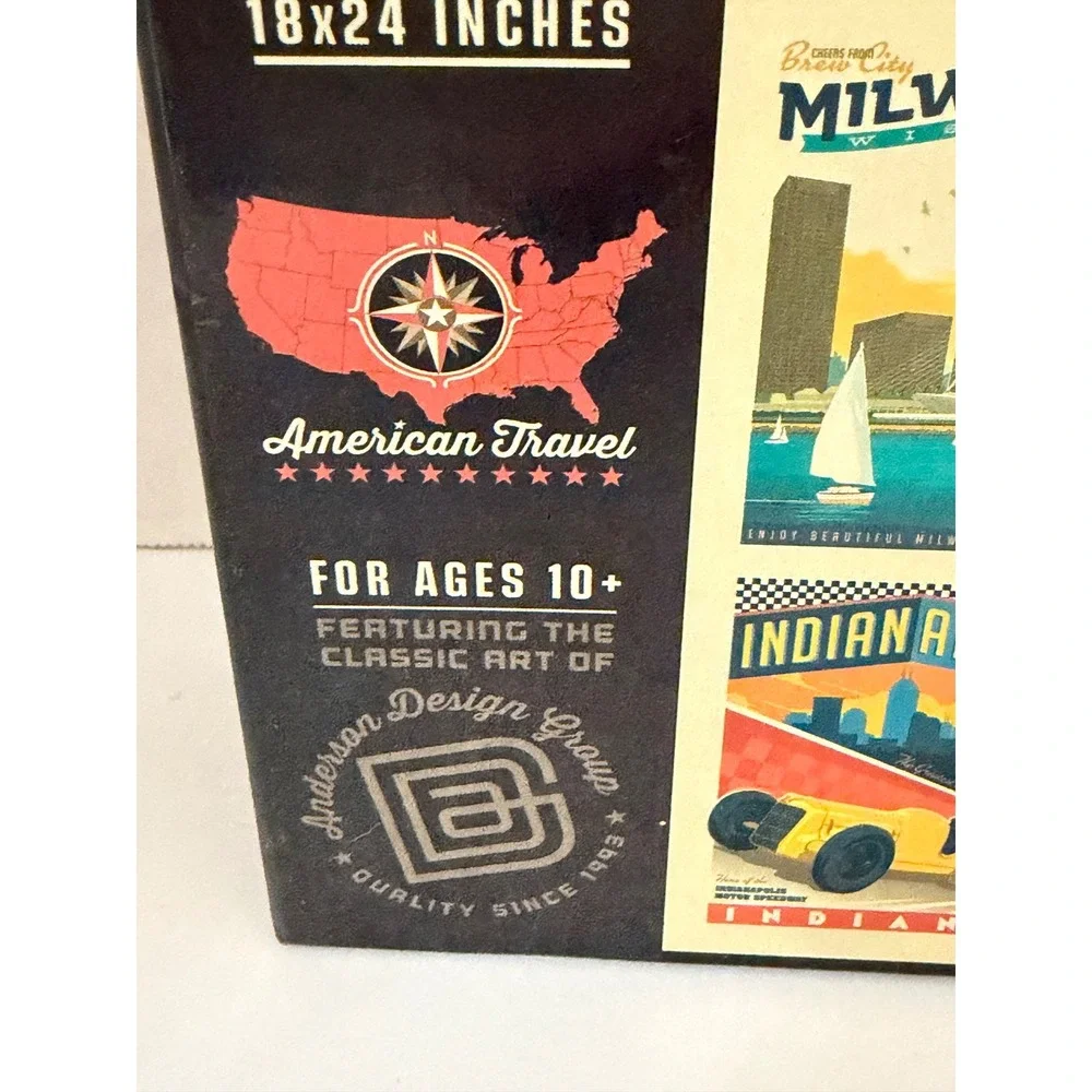 Americanflat American Travel Midwest 500 Piece Puzzle Anderson Design Group Art